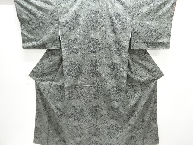 JAPANESE KIMONO / ANTIQUE HANAMON KIMONO FOR SUMMER PATTERN AUTHENTIC 